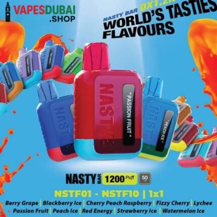 Nasty Bar 1200 Puffs 20MG Nicotine none rechargeable vape In Dubai