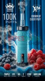 Xtra Sultan shisha Dtl 100k puffs 2mg nicotine triple In Dubai Blueberry Raspberry