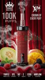 Xtra Sultan shisha Dtl 100k puffs 2mg nicotine triple In Dubai Lady Killer
